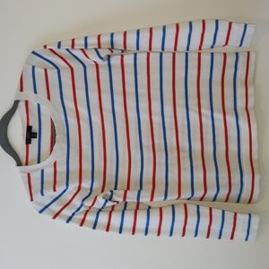 J crew stripe fine knit cotton sweater